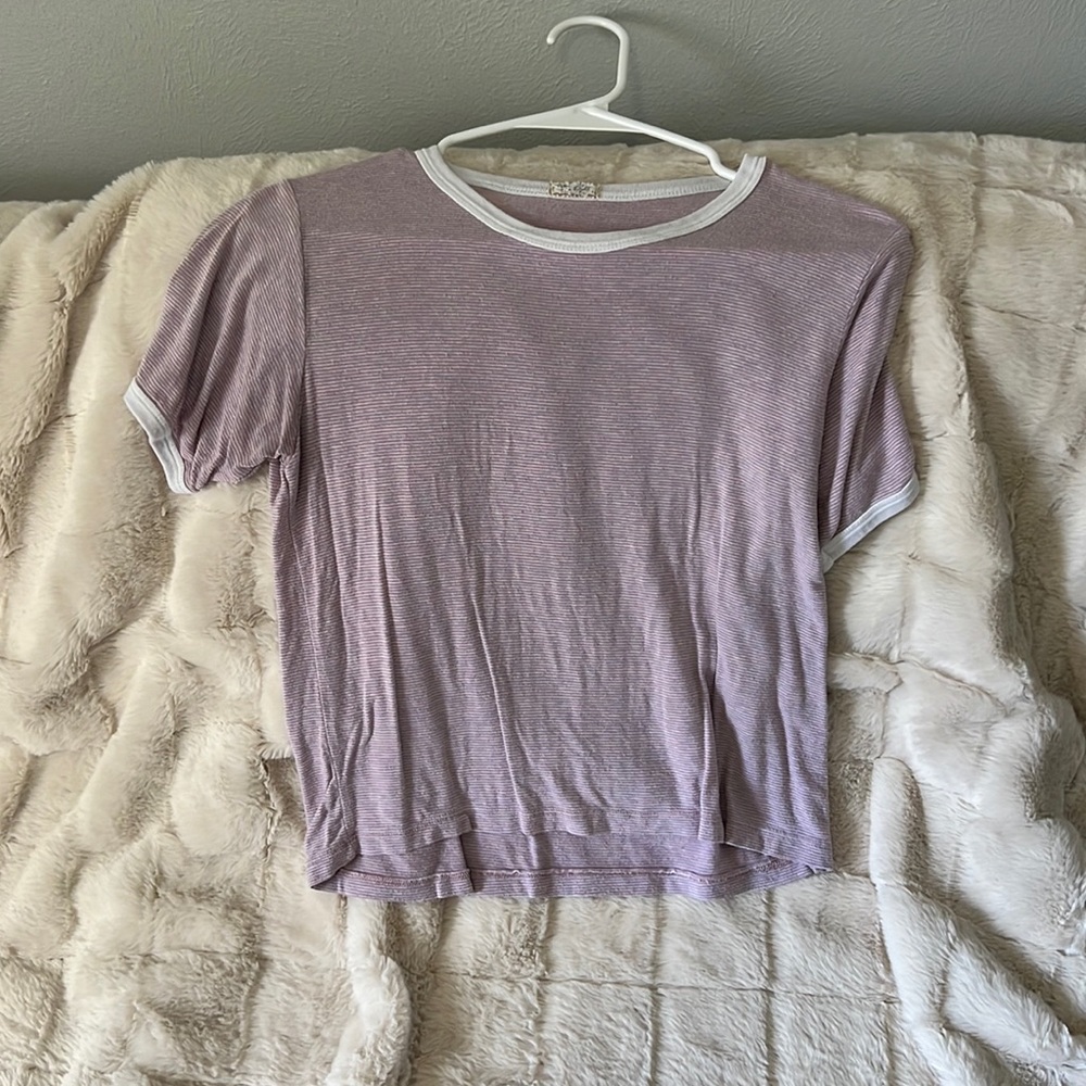 Striped pink crop top